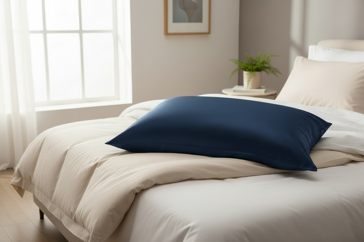 Копринена калъфка - Тъмно синя (22 муме)