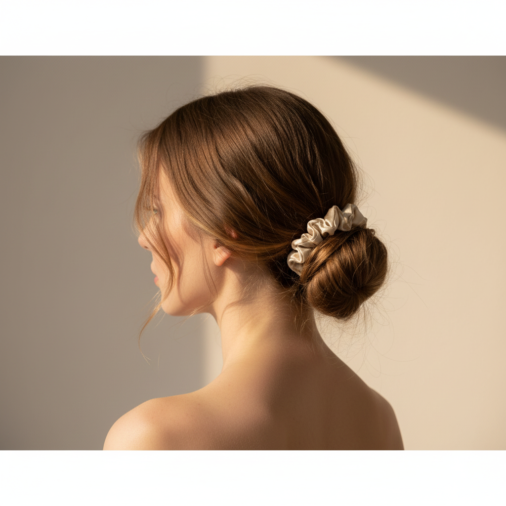 Копринено скрънче в косата - по-малък размер
