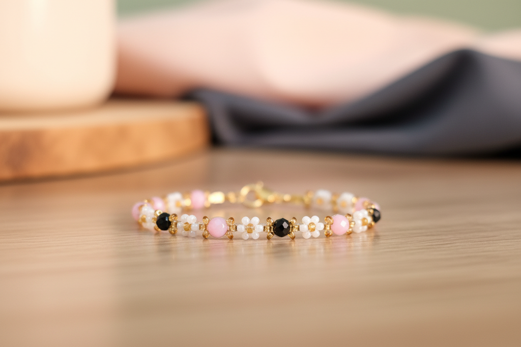 Продуктова снимка на гривна с коригиран фон