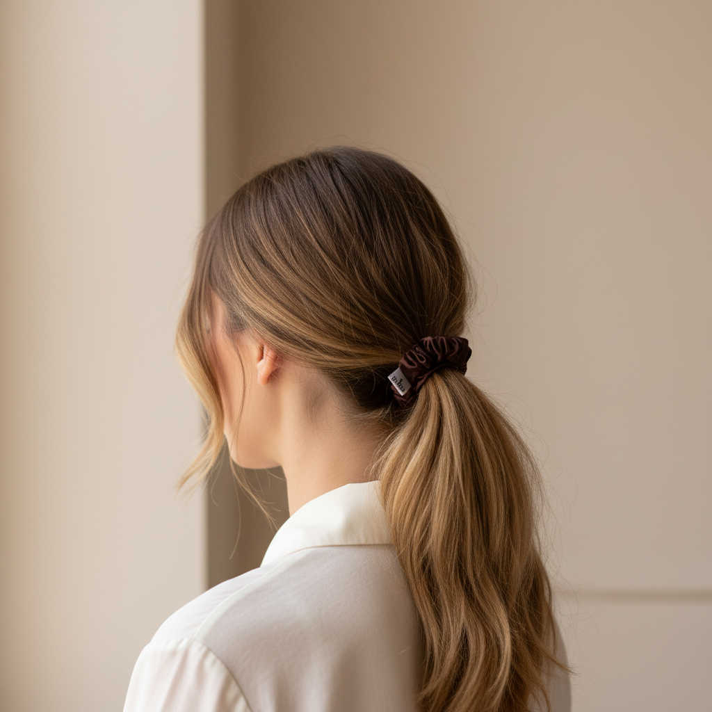 Тъмно кафяво скрънче в косата - изключително малък размер