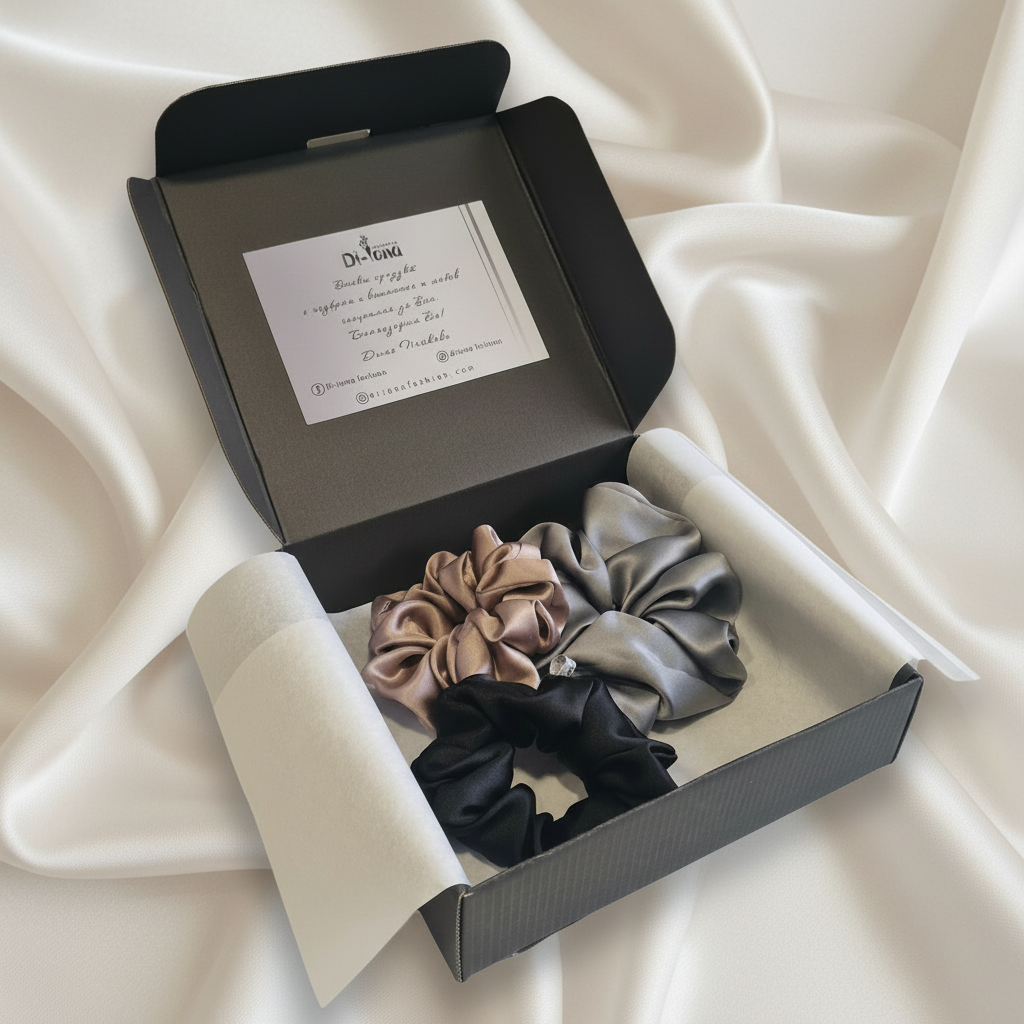 Продуктова снимка с копринен фон