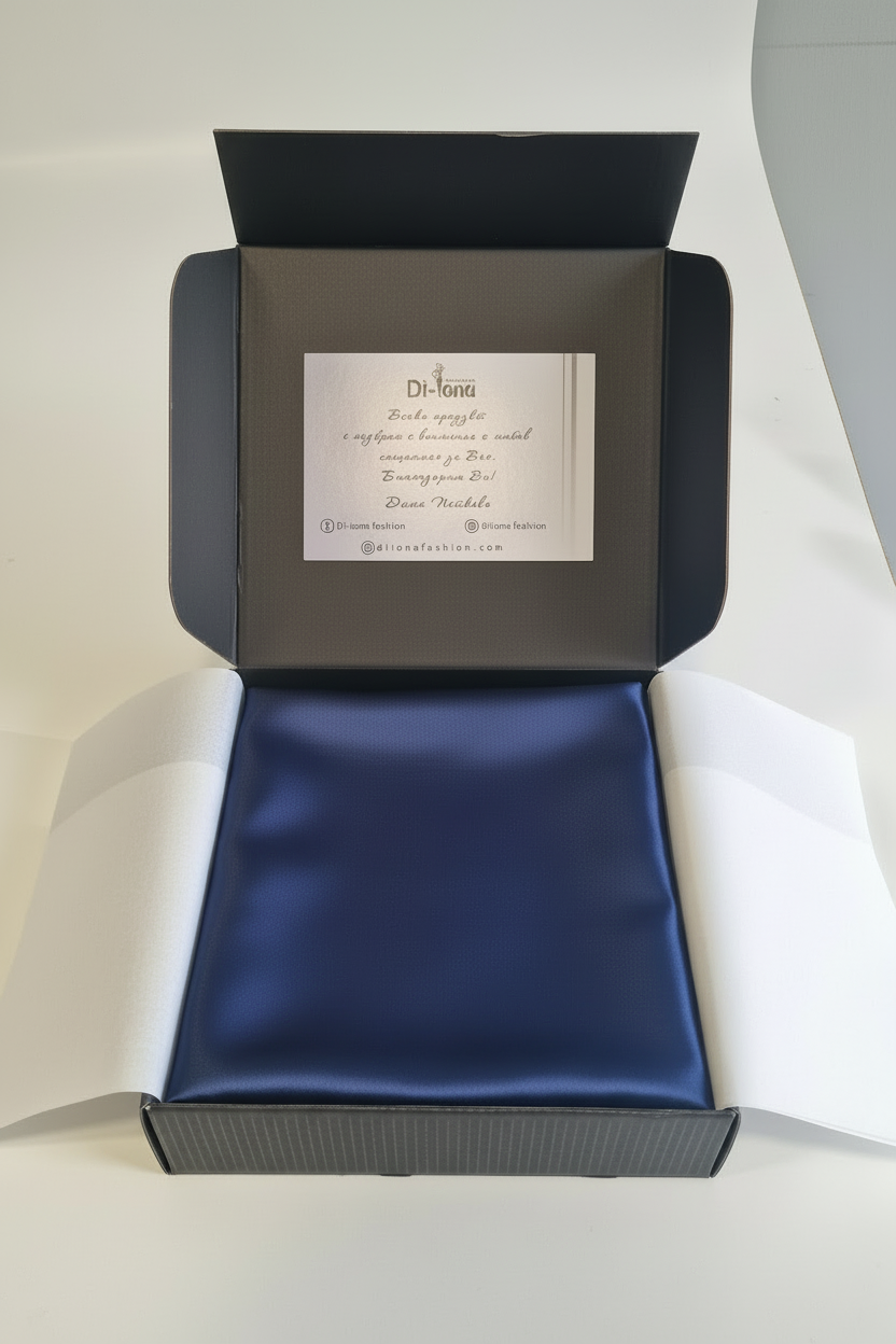 Di-iona кутия с тъмно синя калъфка - чист фон