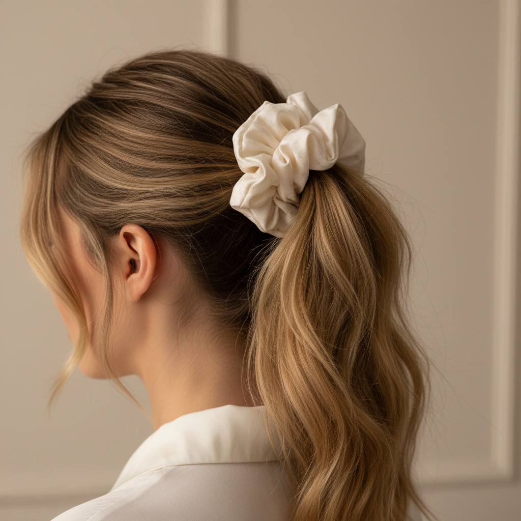 Ivory скрънче в косата - по-голям размер