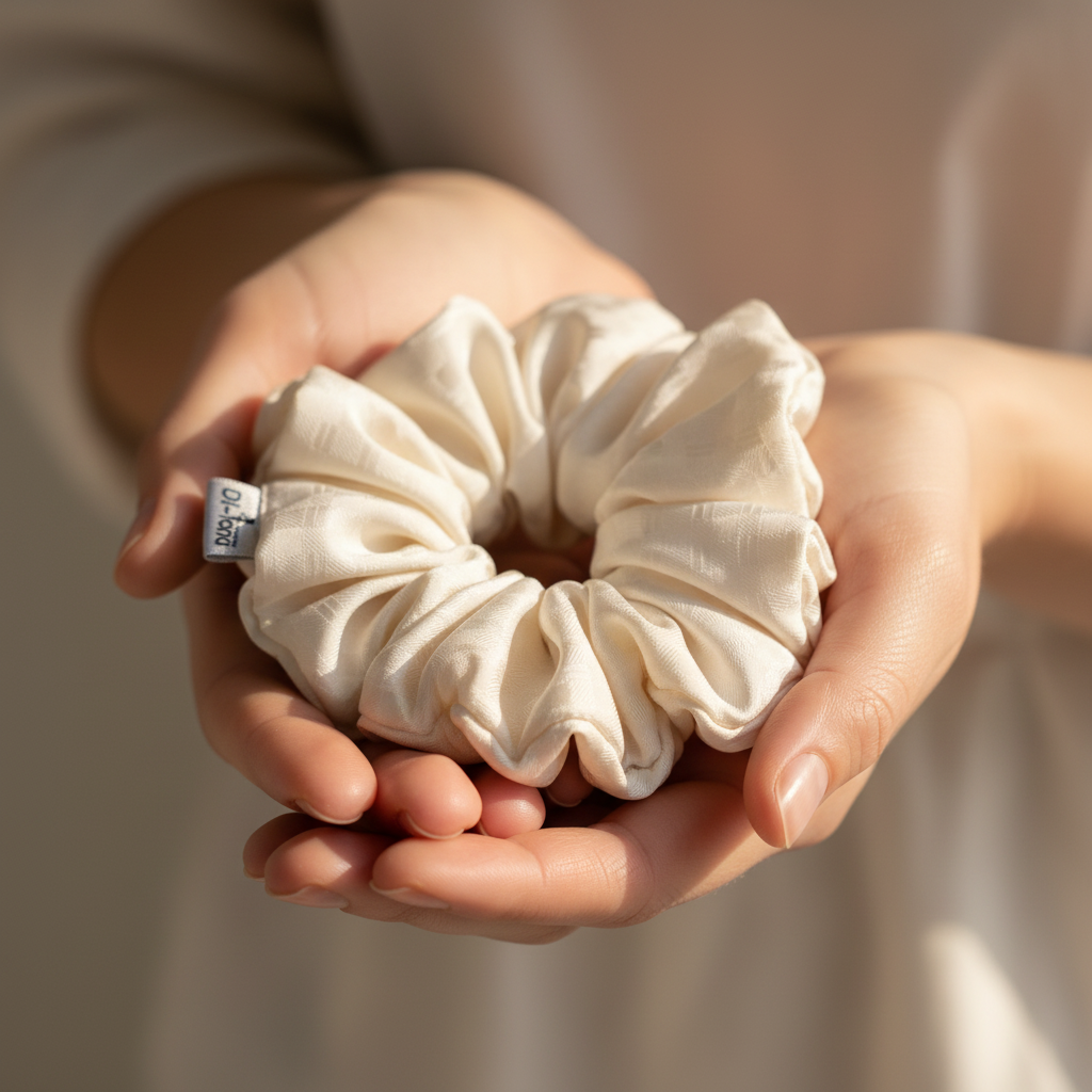 Ivory копринено скрънче в дланите