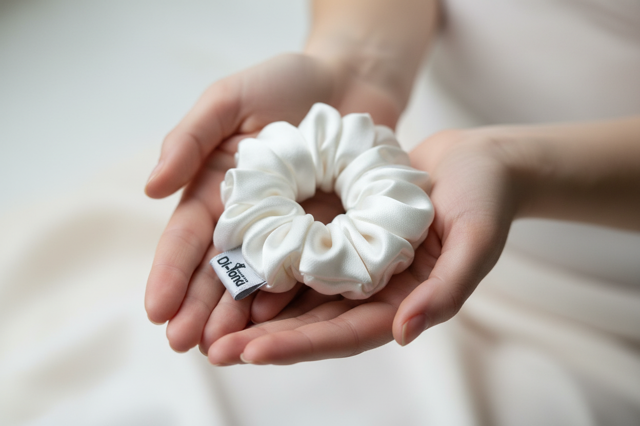 Сребристо скрънче M в дланите